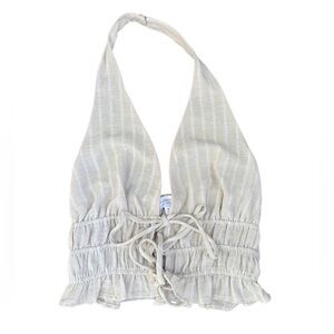 One Clothing Los Angeles Beige Striped Top